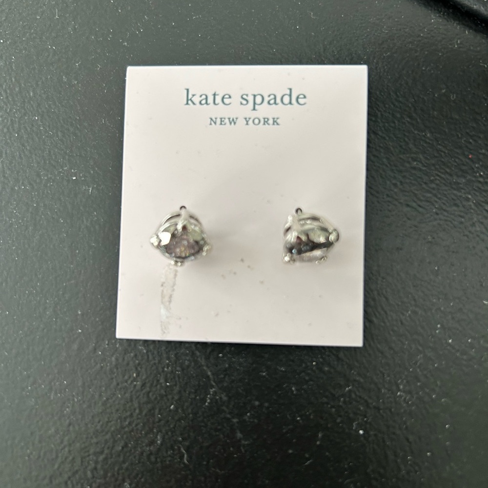 Kate Spade Nwot Silver Patina Statements Studs